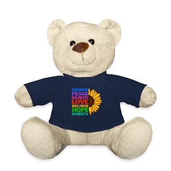 Inclusion Acceptation Gentillesse Solidarité - Nounours - bleu marine - Devant