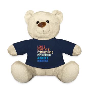 Inklusion Mitgefühl Menschen mit Behinderung - Teddy - French Navy - Vorne
