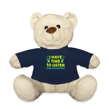 Mental Health Dein Leben zählt Awareness - Teddy - French Navy - Vorne