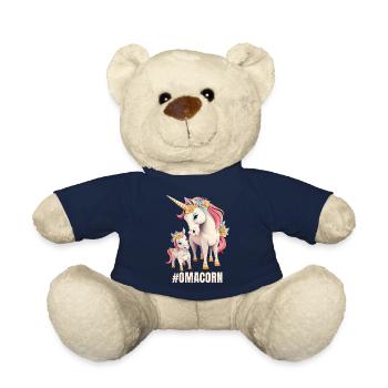 Oma Einhorn Muttertag Fans Grandma Omi - Teddy - French Navy - Vorne