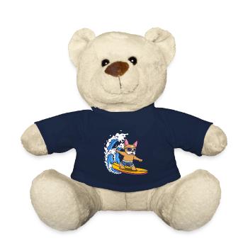Surfbrett Hundeliebhaber Tier Hundezüchter Surfen - Teddy - French Navy - Vorne