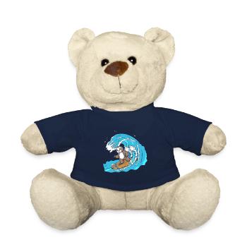 Planche de surf paresseux herbivore animal - Nounours - bleu marine - Devant