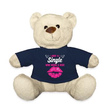 Célibataire qui a besoin d’un baiser Femme célibataire Femmes célibataires - Nounours - bleu marine - Devant