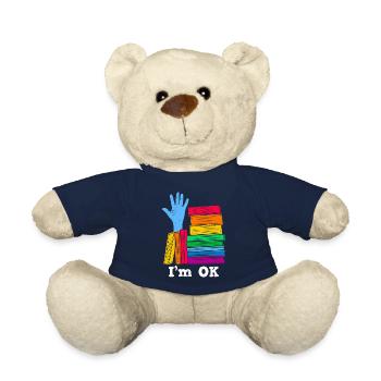 Buchlieberhaber Je suis OK avec les livres Amoureux des livres - Nounours - bleu marine - Devant