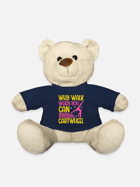 Funny Gymnastics for Girls - Teddy Bear - french navy