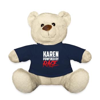 Karen Driven by Anger Funny Karen's Memes - Teddy Bear - french navy - Front