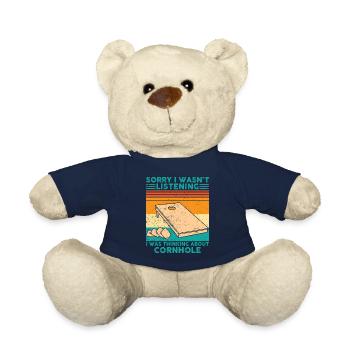 Funny cornhole - Teddy Bear - french navy - Front