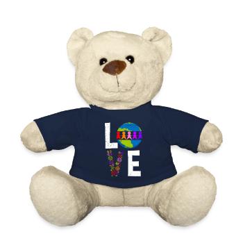 Earth Day Design Love Cooler Earth Day Environment - Nounours - bleu marine - Devant