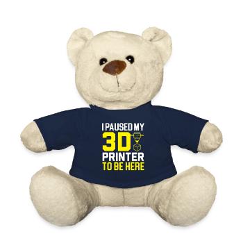 I stopped my 3D printer to get Mas here - Teddy Bear - french navy - Front