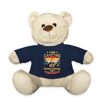 J’aime le camping drôle Camper Citations - Nounours - bleu marine - Devant