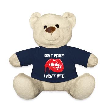 I Wont Bite Dentist - Teddy Bear - french navy - Front