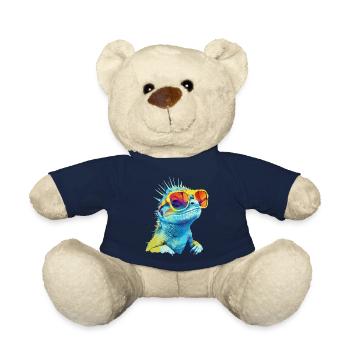 Zou the spectacled lizard - Teddy Bear - french navy - Front