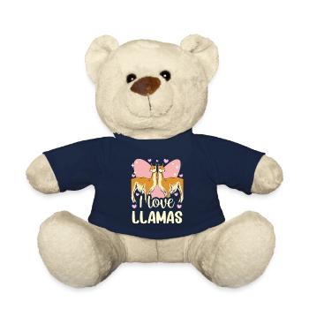 Ich Liebe Lamas Sprüche Tier Lama Llama - Teddy - French Navy - Vorne