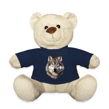 Loup (blanc/gris) - Nounours - bleu marine - Devant
