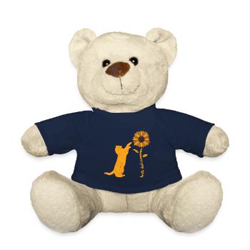 Beste Katzenmama Sonnenblumen Katzenliebhaberin - Teddy - French Navy - Vorne