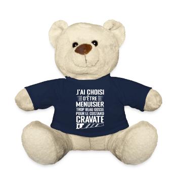 Humour Menuisier Atelier de Menuiserie - Nounours - bleu marine - Devant