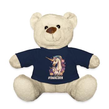 Oma Einhorn Muttertag Fans Grandma Omi - Teddy - French Navy - Vorne
