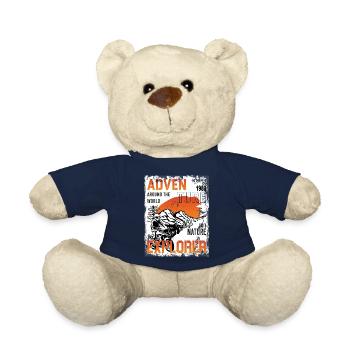 Motorcycle Boxer Adventure Gentlemen Scrambler - Teddy Bear - french navy - Front