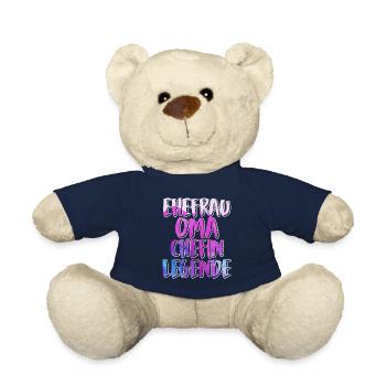 Oma Chefin Großmutter Muttertag Granny Ehefrau - Teddy - French Navy - Vorne