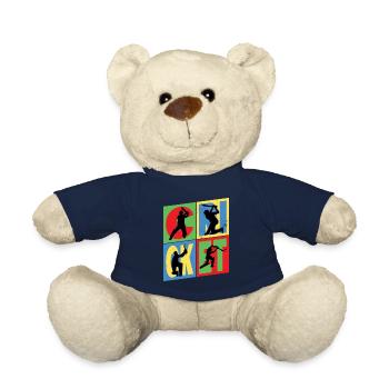 Cricket Cricketspieler Schlagmann Sport Vintage - Teddy - French Navy - Vorne