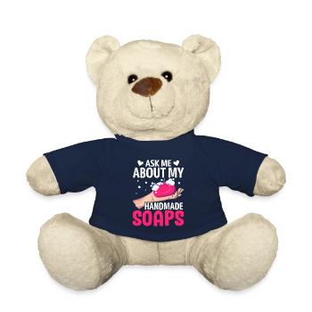 Soap Making, Soap Maker, Soapologist - Teddy Bear - french navy - Front