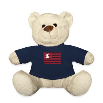 Bowling USA Bowling Player America Flag Shirt - Teddy Bear - french navy - Front