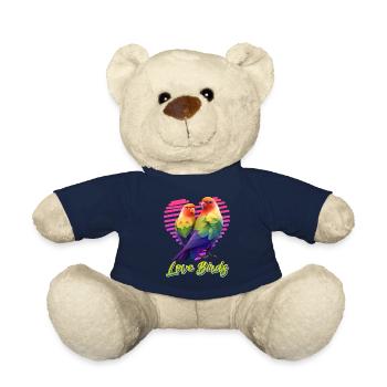 Lovebird Parrots Love Birds Bird Friend - Teddy Bear - french navy - Front