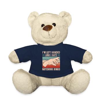 I'm left-handed and I hate notebook rings - Teddy Bear - french navy - Front