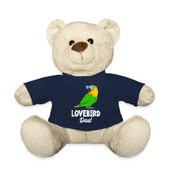 Lovebird Daddy Love Birds Parrot Holder Men - Teddy Bear - french navy - Front