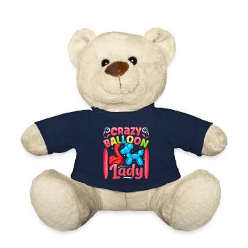 Conception de ballon de fête - Nounours - bleu marine - Devant