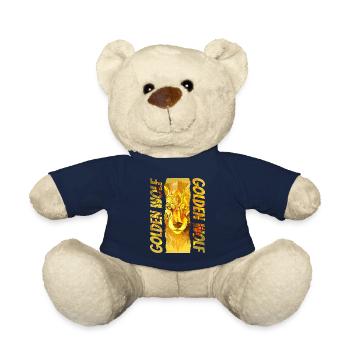 Wolf Wolfskopf Gold Mystisch Natur Wildnis Kunst - Teddy - French Navy - Vorne
