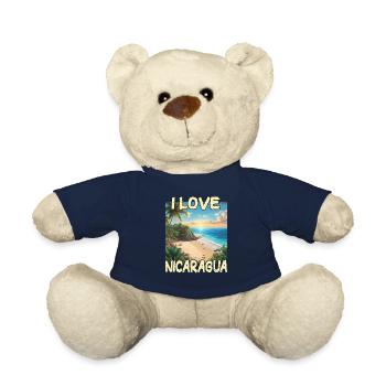 I Love Nicaragua - Teddy Bear - french navy - Front