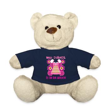 Mein Dirndl is in da Wäsch Bayern Shirt - Teddy - French Navy - Vorne
