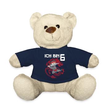 Attention: I'm six - Teddy Bear - french navy - Front