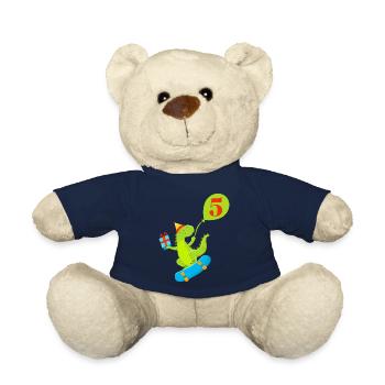 Niedlicher Dinosaurier zum 5-jährigen Jubiläum - Teddy - French Navy - Vorne