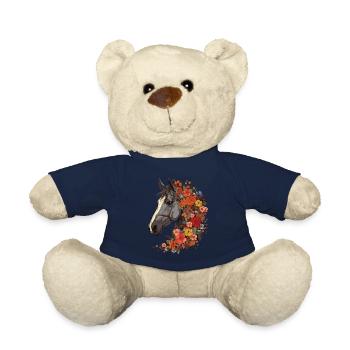 Cavalier Cheval Portrait Western Cowboy - Nounours - bleu marine - Devant