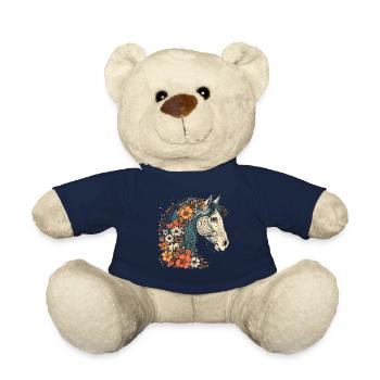 Cavalier Cheval Portrait Western Cowboy - Nounours - bleu marine - Devant