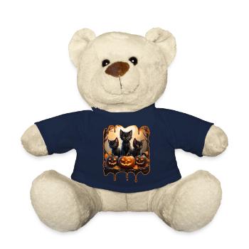 Three Halloween kittens - Teddy Bear - french navy - Front