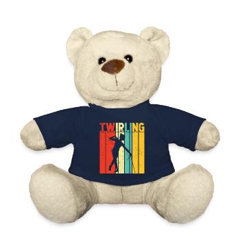 Bâton Twirling Girl Twirler Majorette - Nounours - bleu marine - Devant