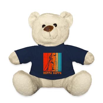 Skilanglauf Hoppa Hoppa Skiläufer Shirt - Teddy - French Navy - Vorne