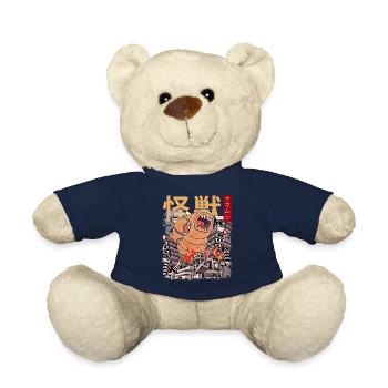 Kaiju Tardigrade Japanese Anime Monster Waterb - Teddy Bear - french navy - Front