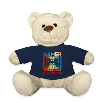 Gamers Don't Age Them Leveling B-Day Video Players - Teddy Bear - french navy - Front
