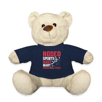 Bull Rider Bull Riding - Teddy Bear - french navy - Front