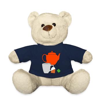 Indulgence Tea Drink Teapot Tea Bag Cup - Teddy Bear - french navy - Front