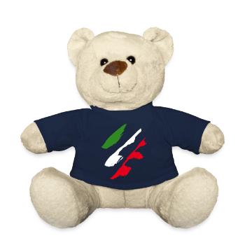 Drapeau de style italien - Nounours - bleu marine - Devant