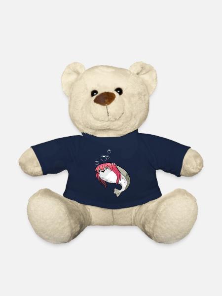 Drôle Sacabambaspis Poisson Meme Kawaii Fille - Nounours - bleu marine
