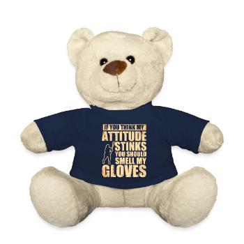 Gants de crosse de gardien de but Gants de crosse Glue Loose - Nounours - bleu marine - Devant