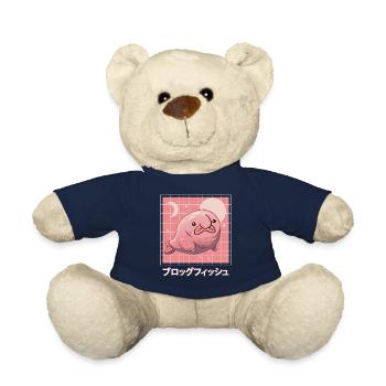 Kawaii Pastell Goth Blobfisch - Teddy - French Navy - Vorne