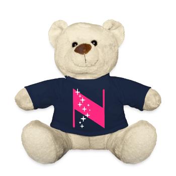 Buchstabe N Glitzer - Teddy - French Navy - Vorne
