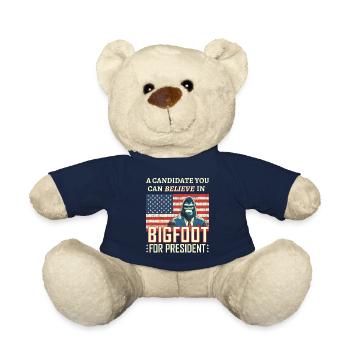 Bigfoot For President - Retro - Teddy Bear - french navy - Front